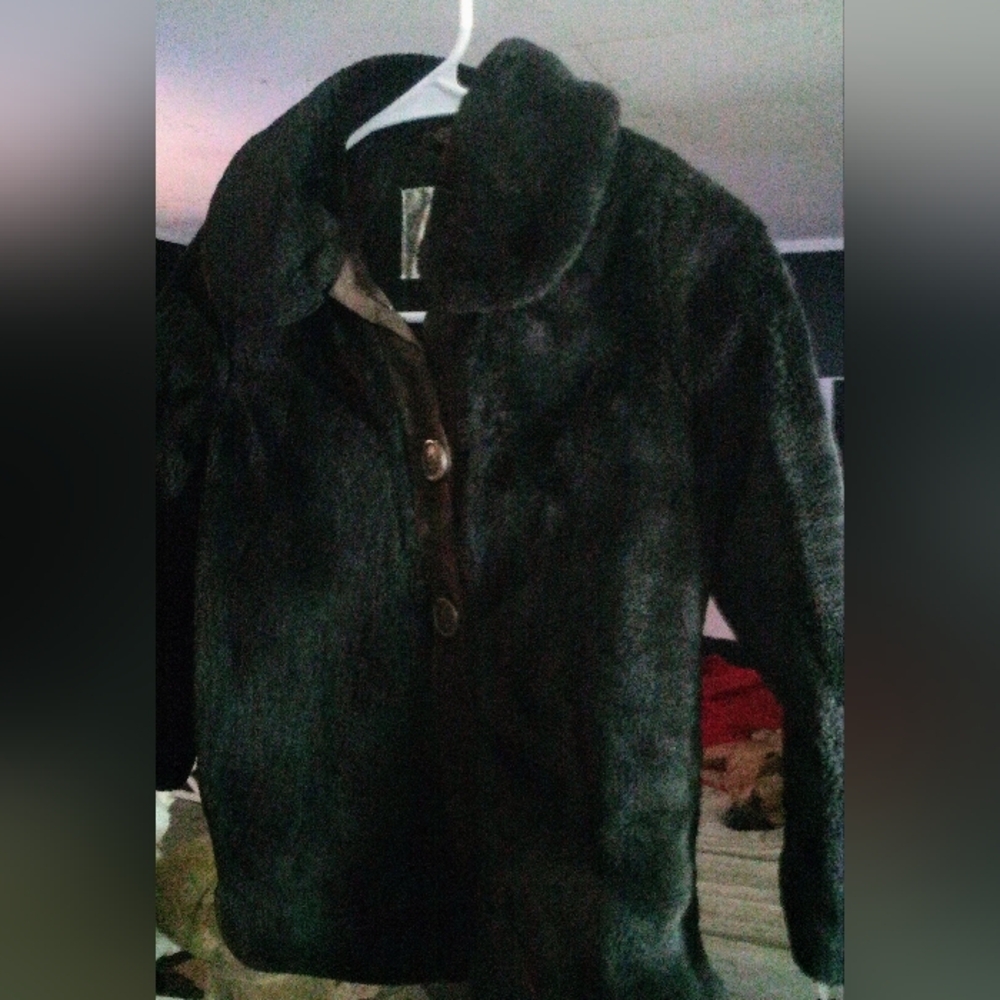 Romy's girls sz10 fur coat
